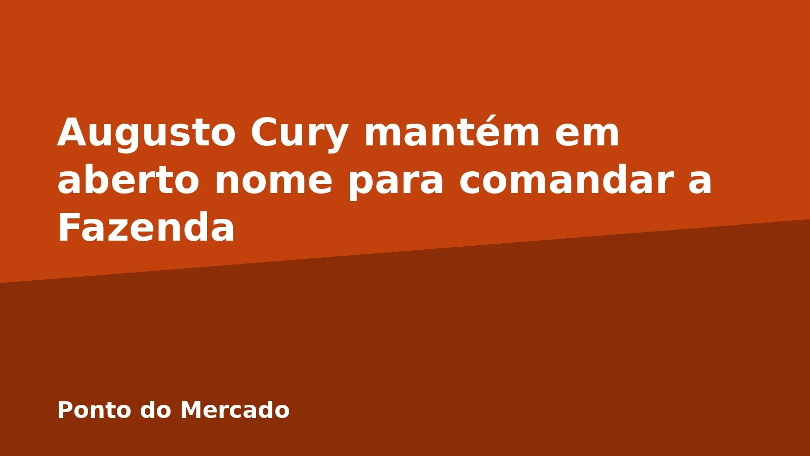 Augusto Cury mantém em aberto nome para comandar a Fazenda