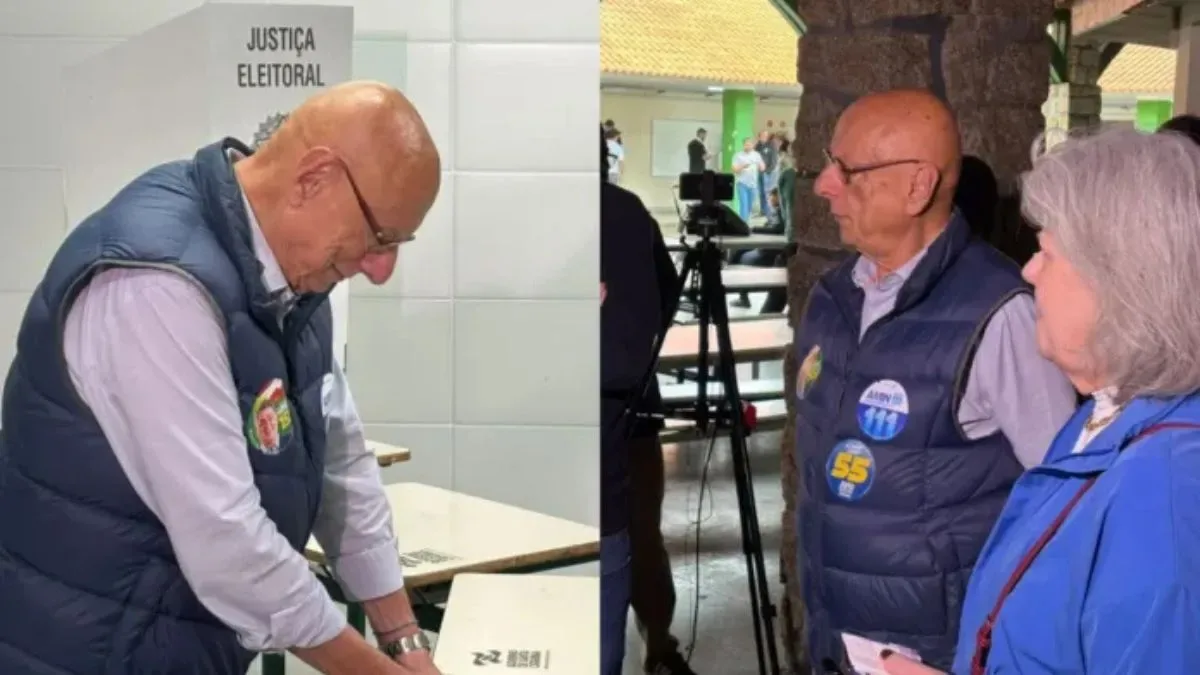Esperidião Amin vota em Florianópolis e critica atuação do STF
