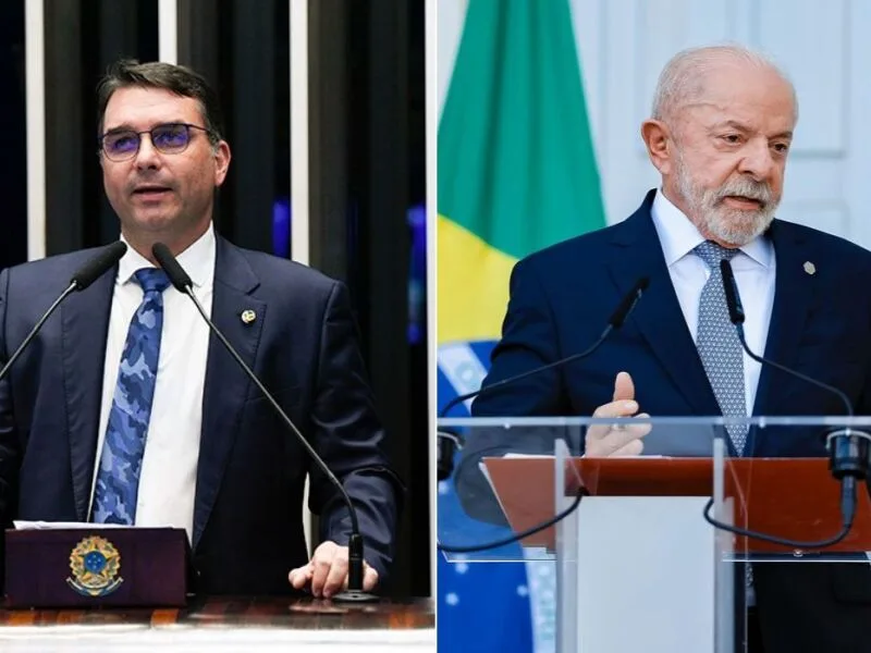 Flávio Bolsonaro compara Lula a Biden e critica presidente em transmissão