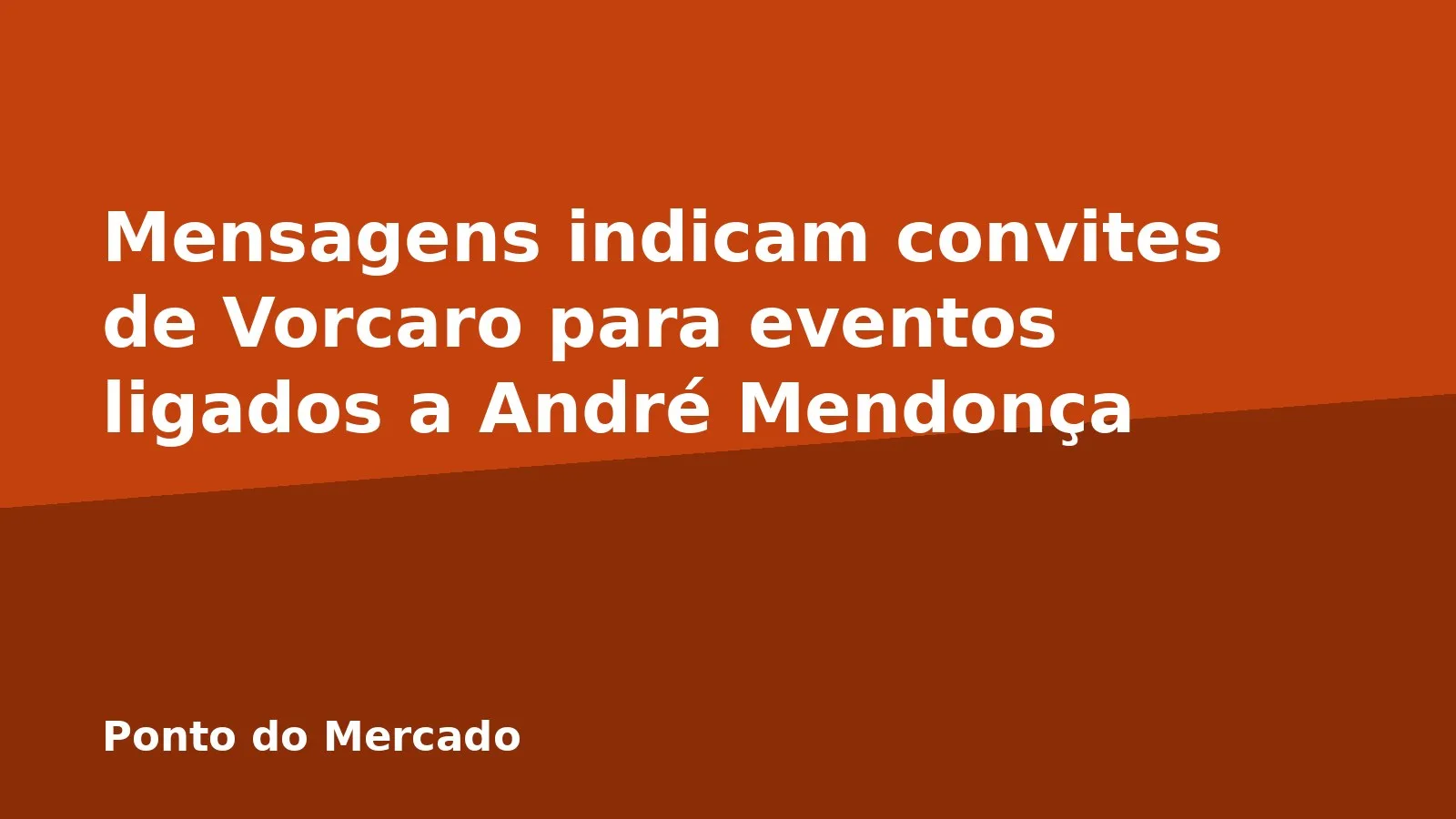 Mensagens indicam convites de Vorcaro para eventos ligados a André Mendonça