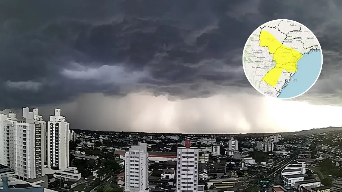 INMET alerta para tempestades em cinco estados neste domingo
