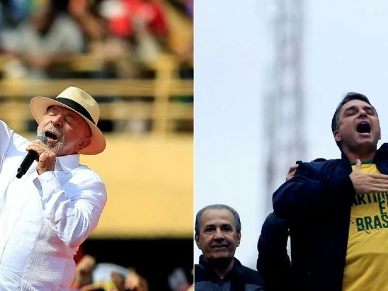 Lula e Flávio Bolsonaro fecham campanha antes do primeiro turno