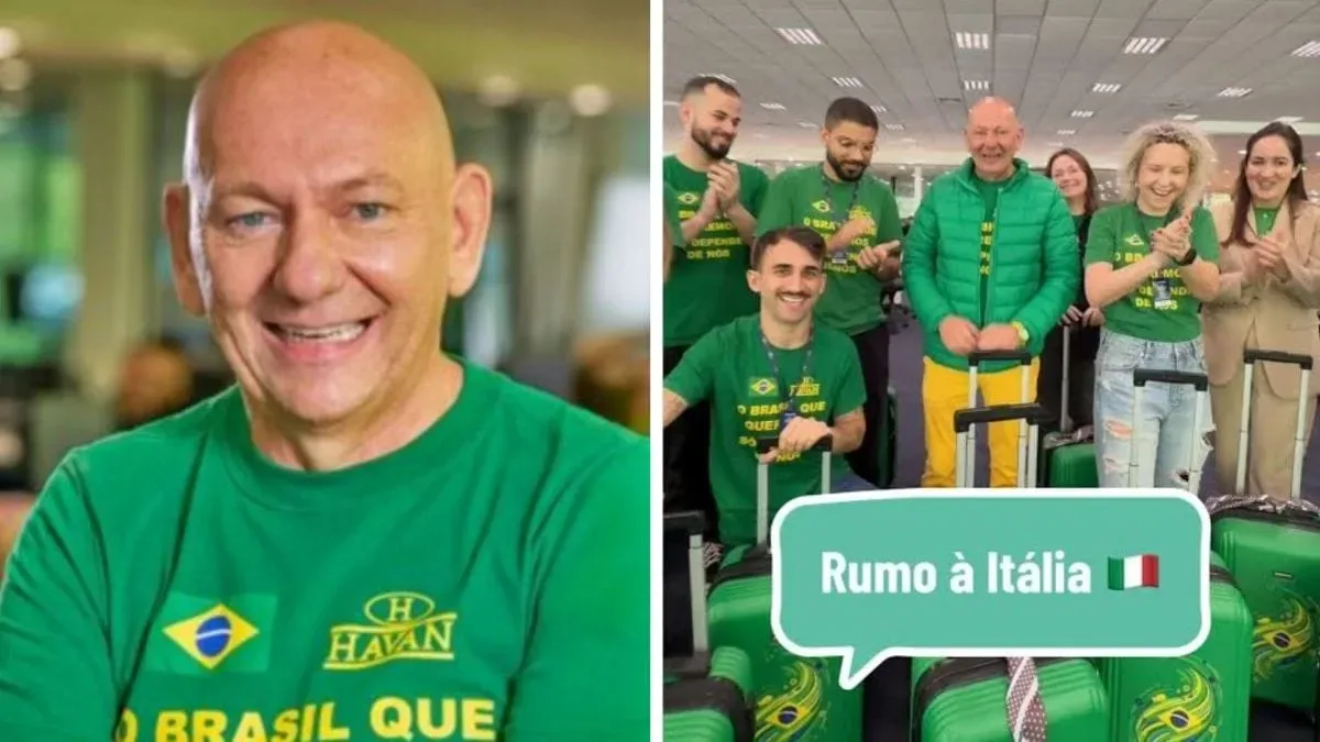 Luciano Hang leva 14 pessoas à Itália para campanha da Havan