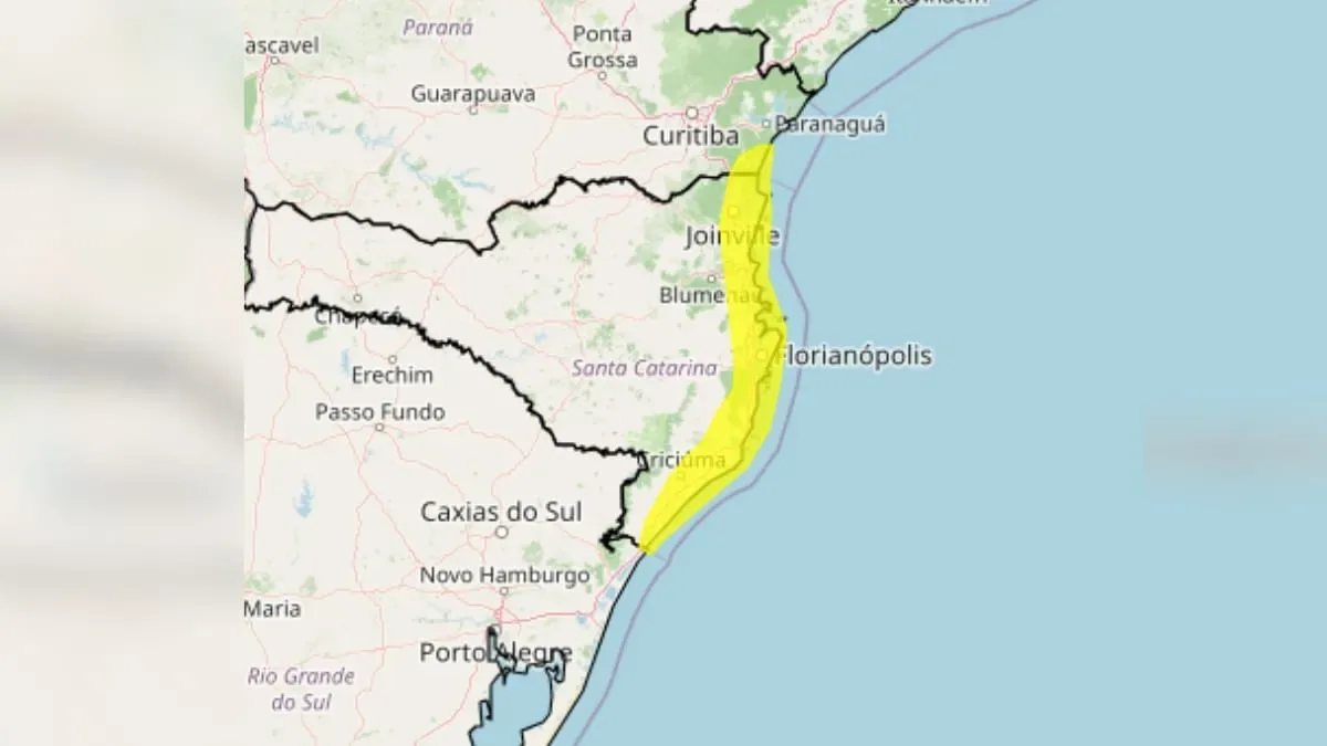 Sul tem alerta para ventos neste sábado após ciclone extratropical