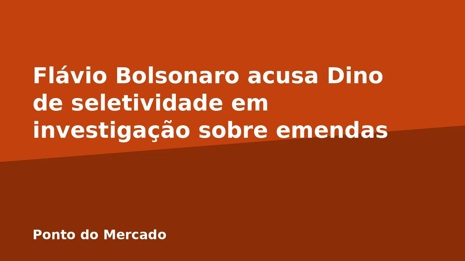 Flávio Bolsonaro acusa Dino de seletividade em investigação sobre emendas