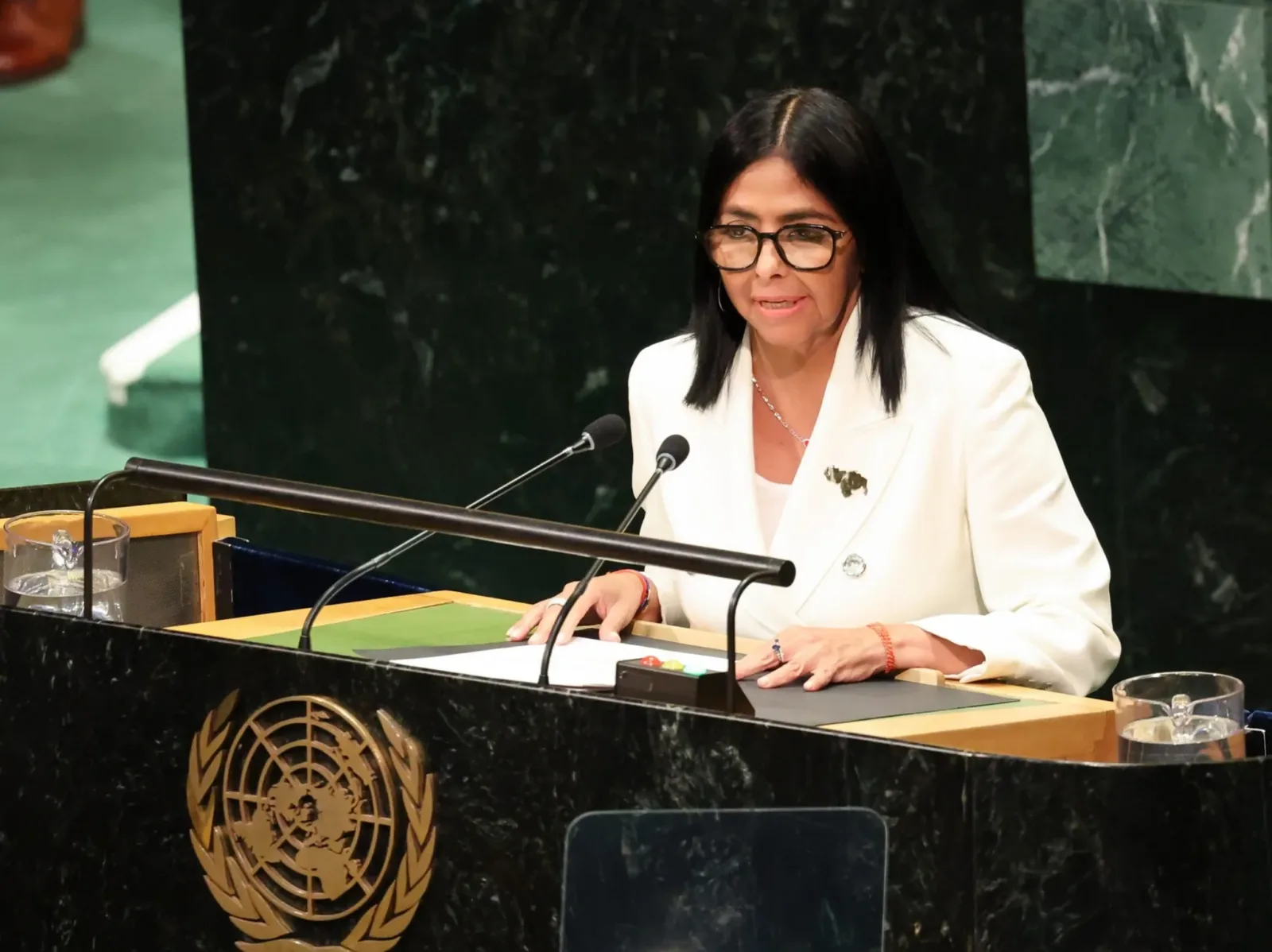Rodríguez defende diálogo e eleições em discurso na Assembleia Geral da ONU
