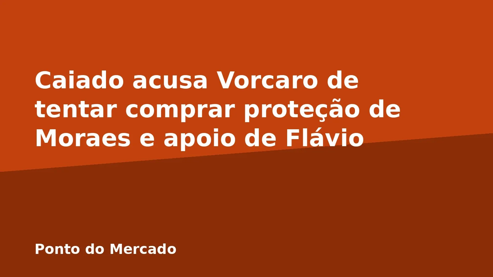 Caiado acusa Vorcaro de tentar comprar proteção de Moraes e apoio de Flávio
