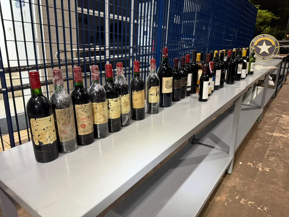 Receita apreende vinhos estrangeiros avaliados em R$ 500 mil no Paraná