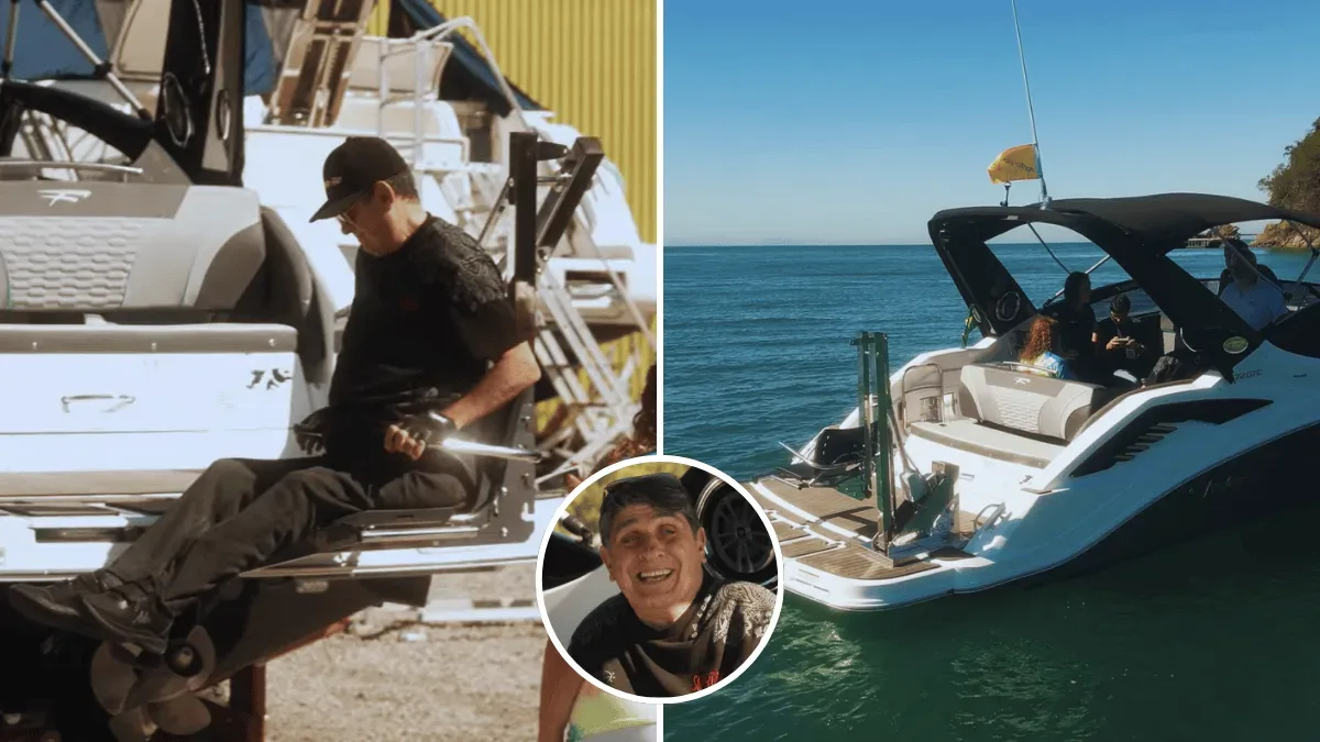 Lancha ganha sistema de acessibilidade para levar proprietário paraplégico ao mar