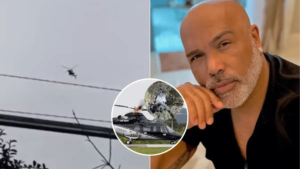 Morador registra helicóptero antes da queda que matou cantor Rick em Urubici