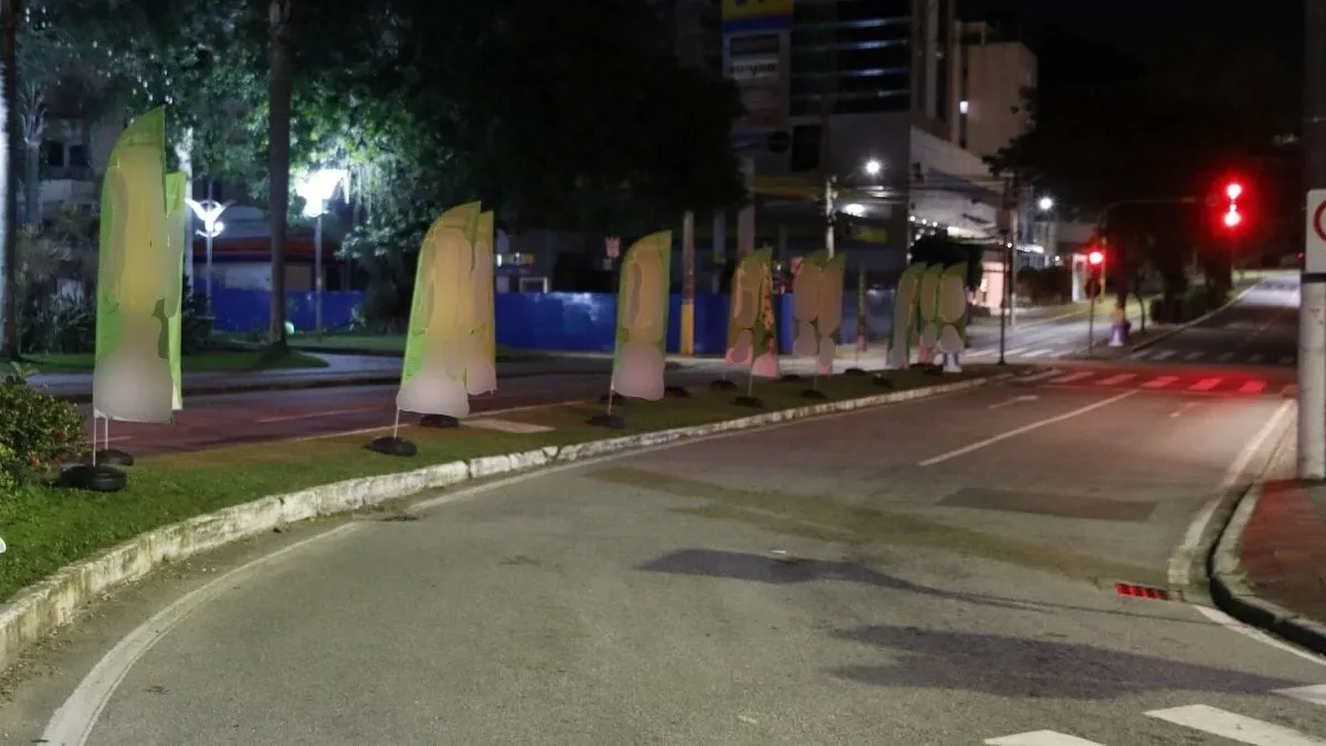 Fiscalização mira windbanners em vias públicas de Florianópolis