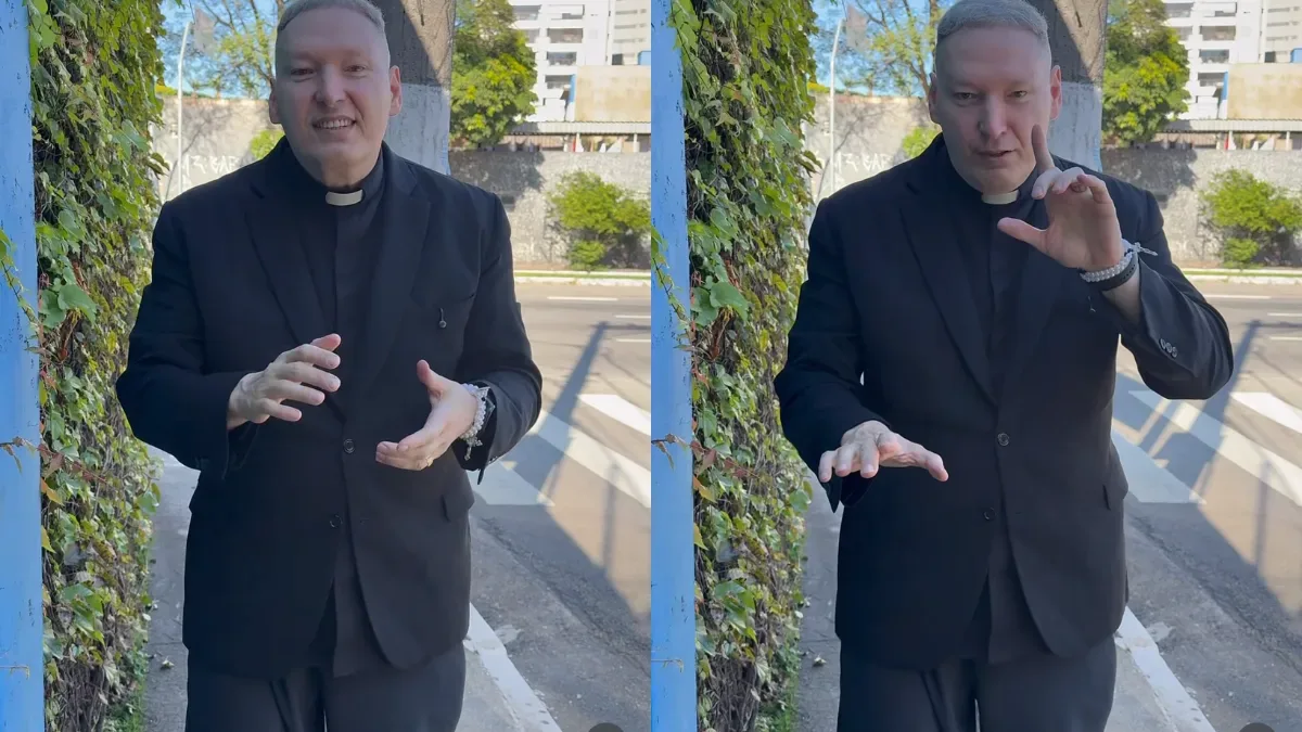 Padre Marcelo Rossi vota cedo e gesto com as mãos gera especulações nas redes