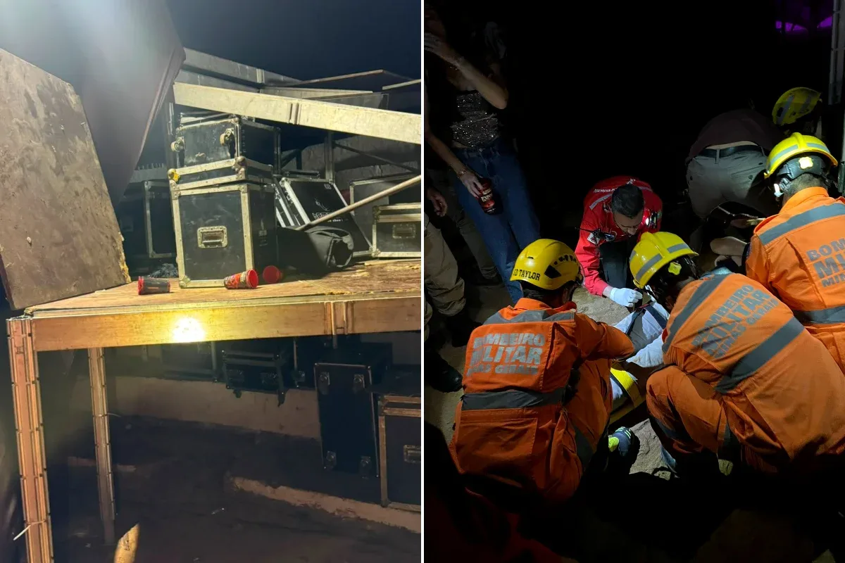 Desabamento em evento mobiliza bombeiros e deixa 12 feridos em Sete Lagoas